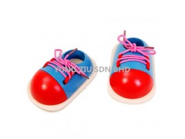 QQ-7064#1 PAIR LACE UP SHOES WOODEN TOUS